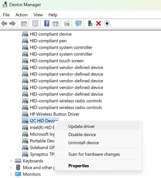How To Initiate I2C HID Device Driver Download & Install On Windows 11