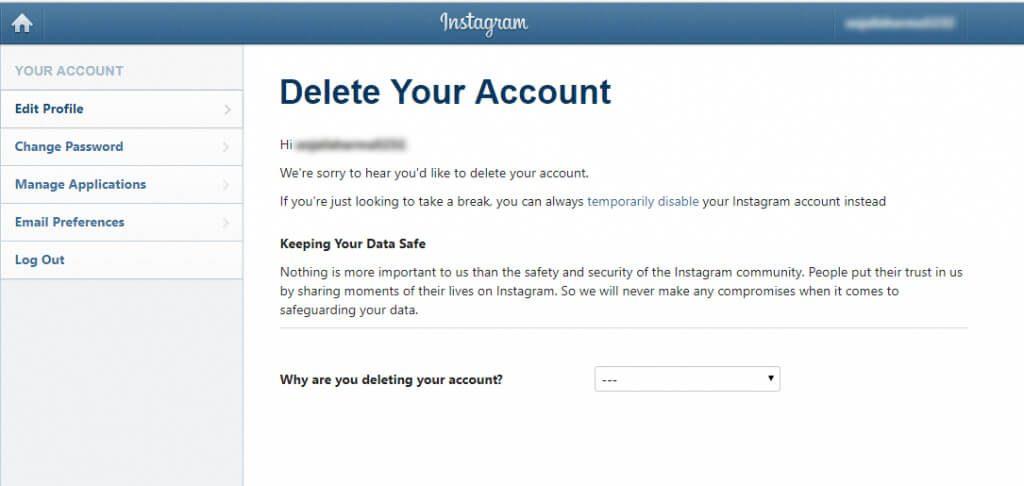 How To Delete Your Instagram Account