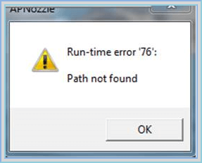 ランタイムエラー76を修正する方法: パスが見つかりません?