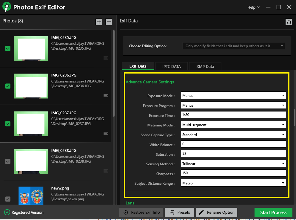 How To Batch Edit RAW Images Exif Metadata On Windows