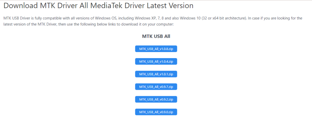 How To Download MTK USB Drivers For Windows?