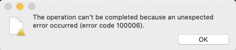 Mac エラー コード 100006 を解決する方法: シンプルで迅速な解決策