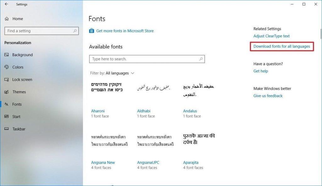 How to Use New Windows 10 Font Settings