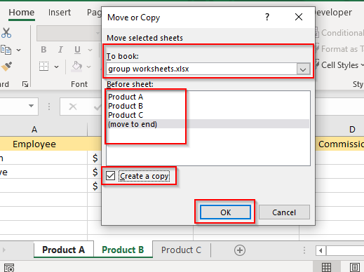 Cara Menghimpunkan Lembaran Kerja dalam Excel