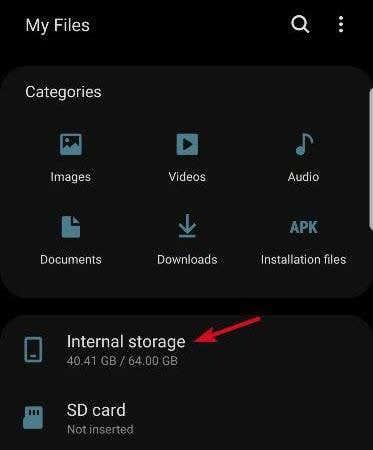 Android 저장소에서 내부 SD 카드로 파일을 전송하는 방법