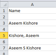 Como separar nomes e sobrenomes no Excel