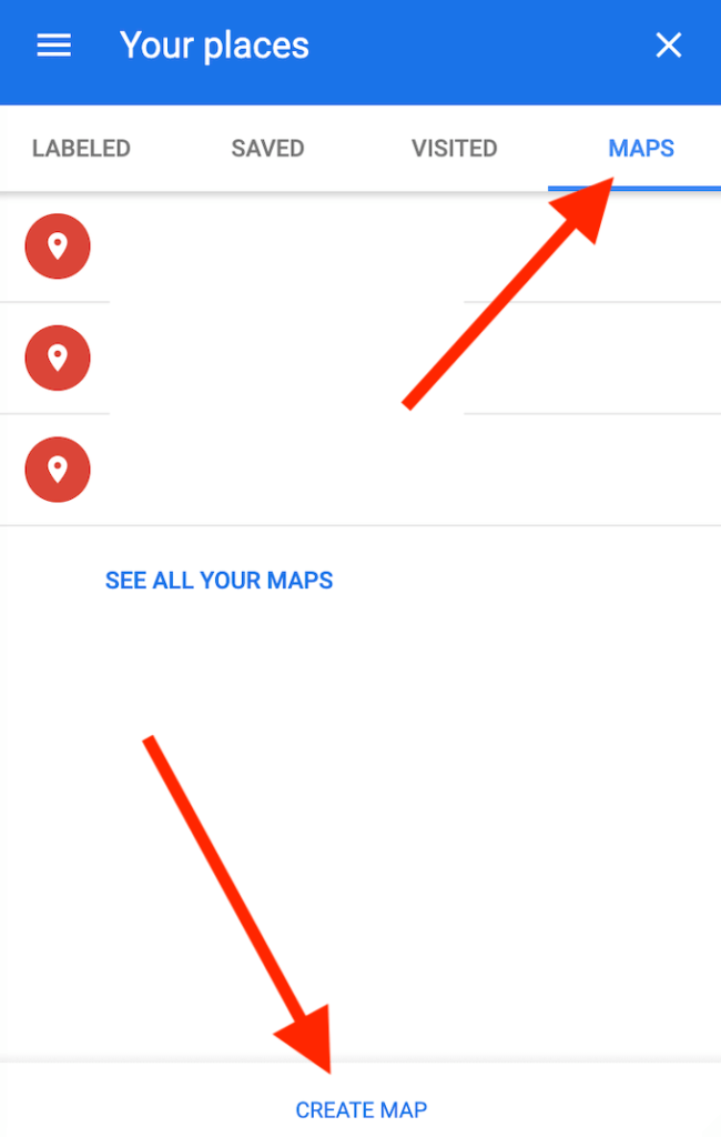 Aangepaste routes maken in Google Maps