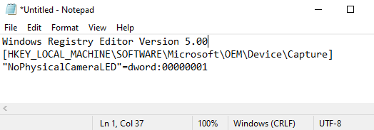 Windows 10에서 웹캠 켜기/끄기 OSD 알림을 켜는 방법