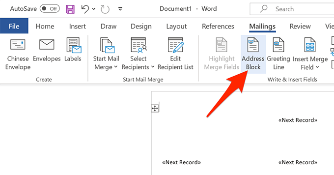 كيفية إنشاء ملصقات في Word من جدول بيانات Excel