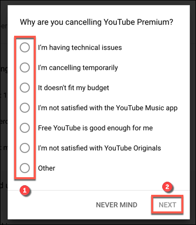 So kündigen oder pausieren Sie ein YouTube Premium-Abonnement