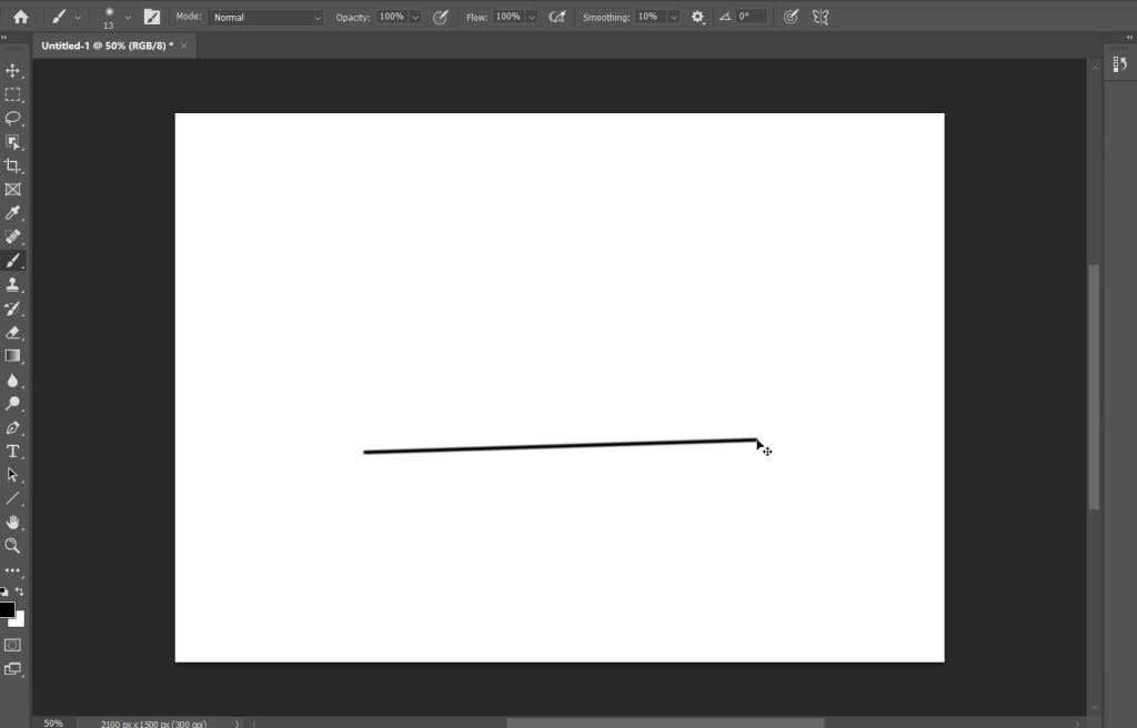 วิธีการวาดเส้นตรงใน Photoshop