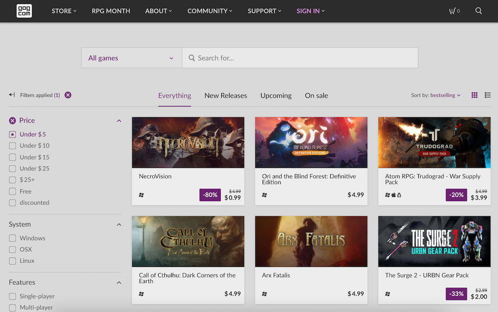 GOG vs Steam: quali sono le differenze?