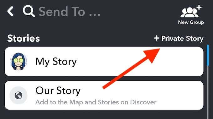 Comment créer une histoire privée sur Snapchat