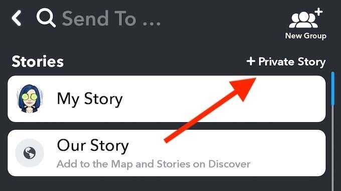 Cómo hacer una historia privada en Snapchat