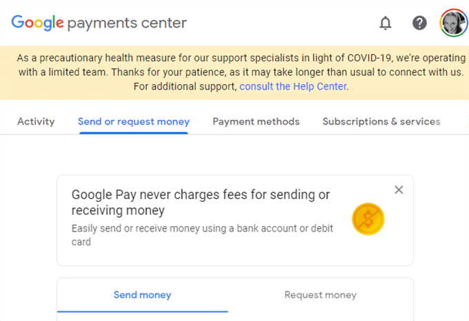 Google Pay でメールで送金する方法