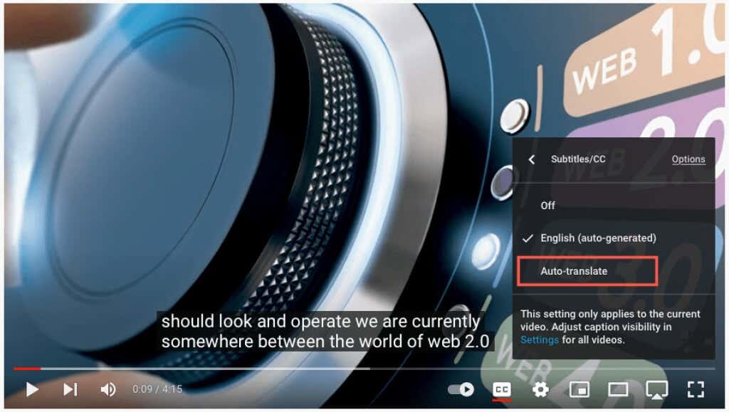 วิธีใช้การแปลอัตโนมัติและคำบรรยายสำหรับวิดีโอ YouTube