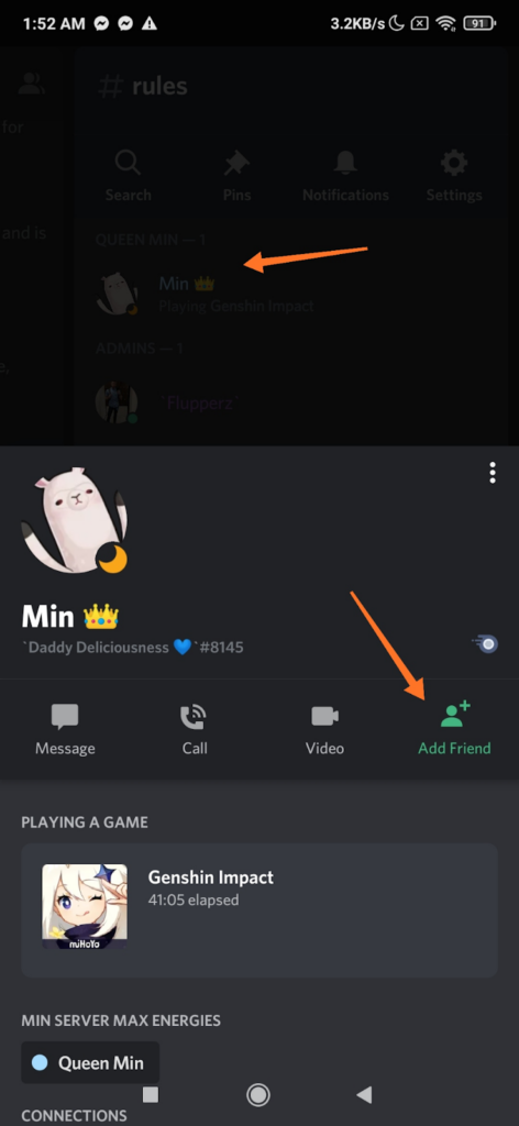 Cara Menambah Rakan di Discord