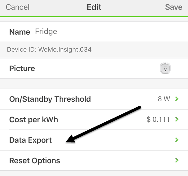 WeMo 에너지 사용량 데이터를 Excel로 내보내는 방법
