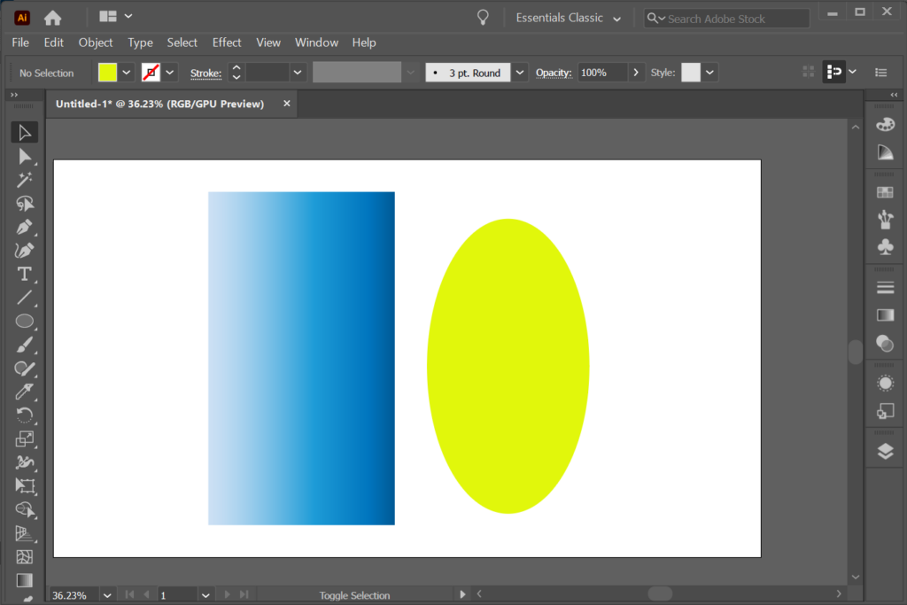 วิธีการตัดรูปร่างใน Illustrator