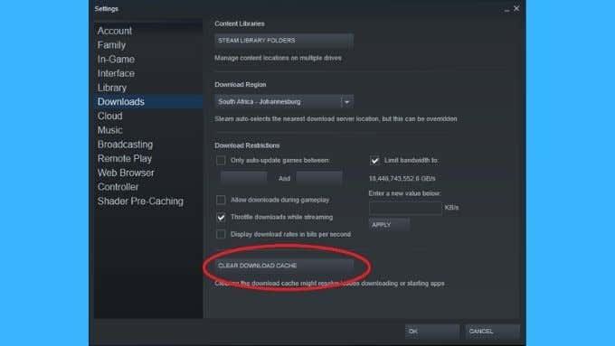 Steam でディスク書き込みエラーを修正する方法