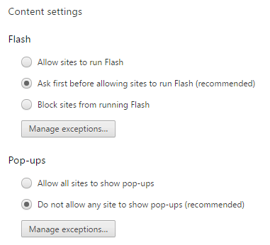 Chrome で特定の Web サイトの Flash を有効にする方法