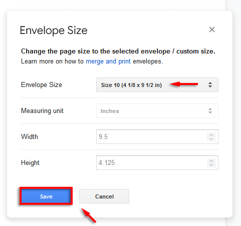 Comment imprimer sur une enveloppe à l'aide de Google Docs