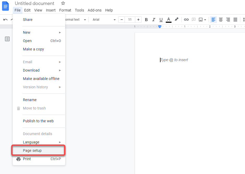 Cómo eliminar una página en Google Docs