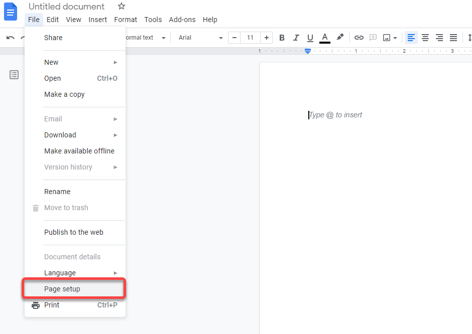 Come eliminare una pagina in Google Documenti