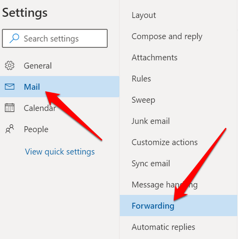 Como encaminhar e-mails do Outlook para o Gmail