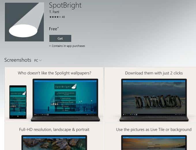 Como baixar imagens da tela Spotlight/Lock do Windows 10