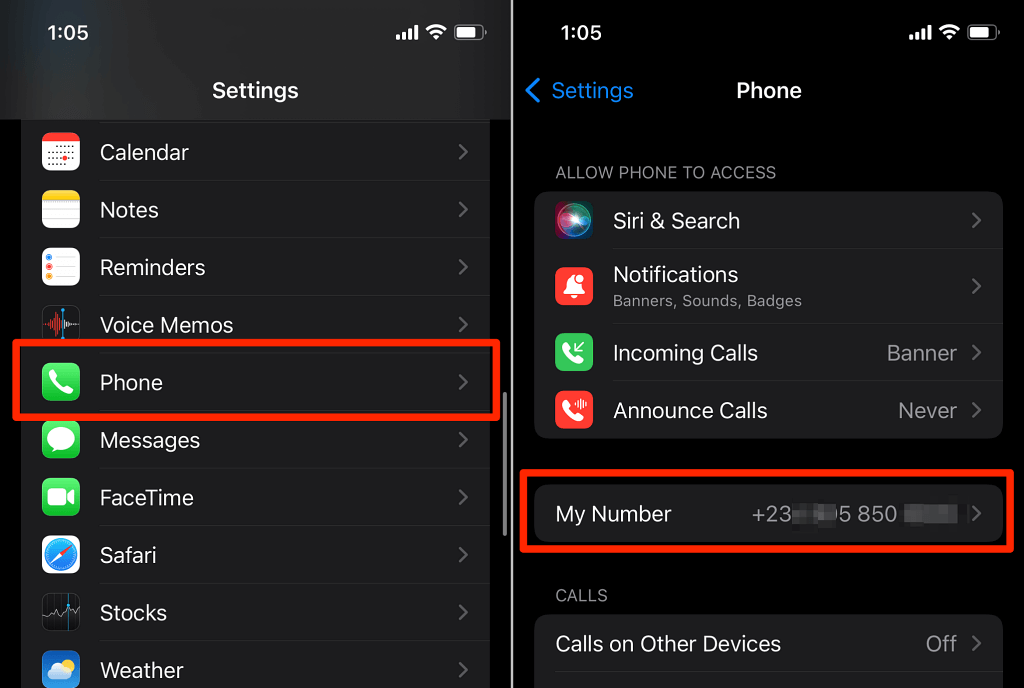 Como encontrar seu número de telefone no iPhone e no Android