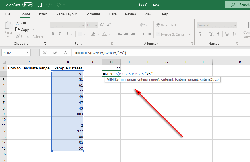 Cómo encontrar y calcular el rango en Excel