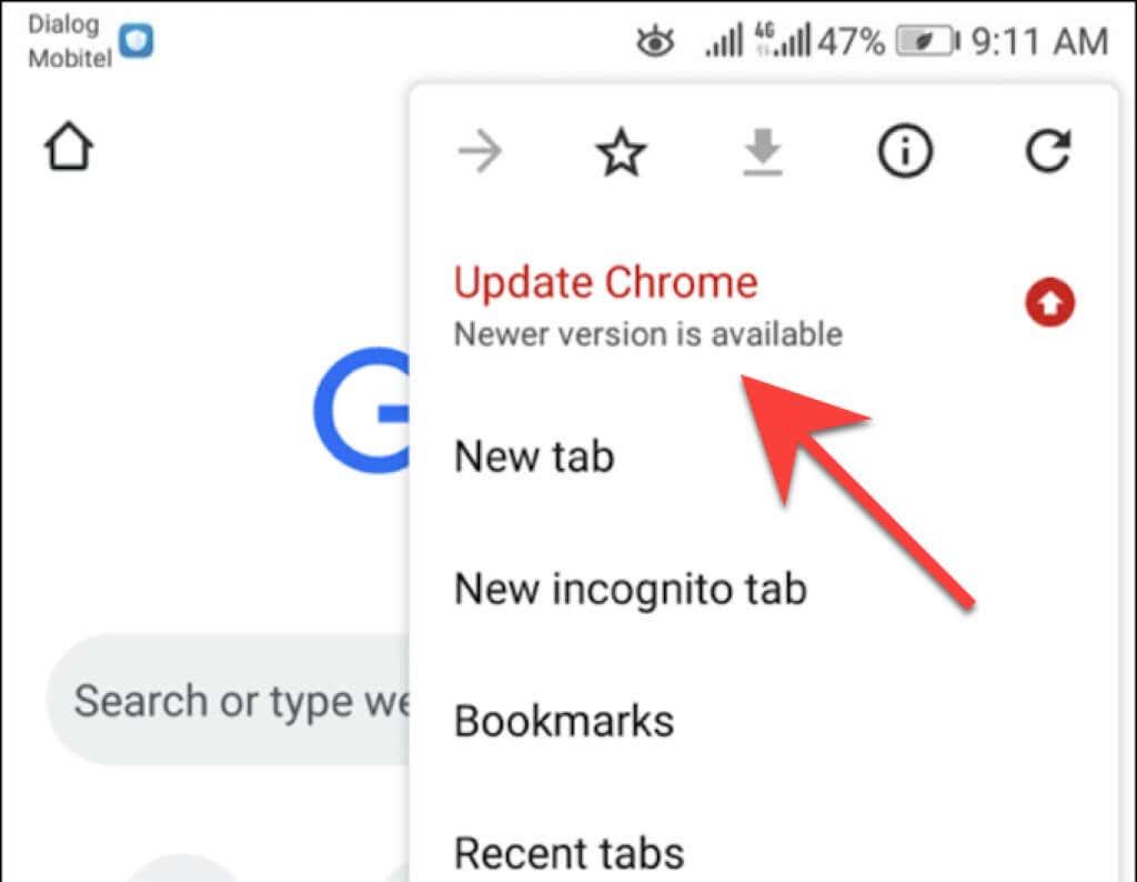 Cum să vă actualizați browserul web pe Android