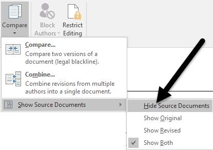 Come utilizzare Confronta e combina documenti in Word