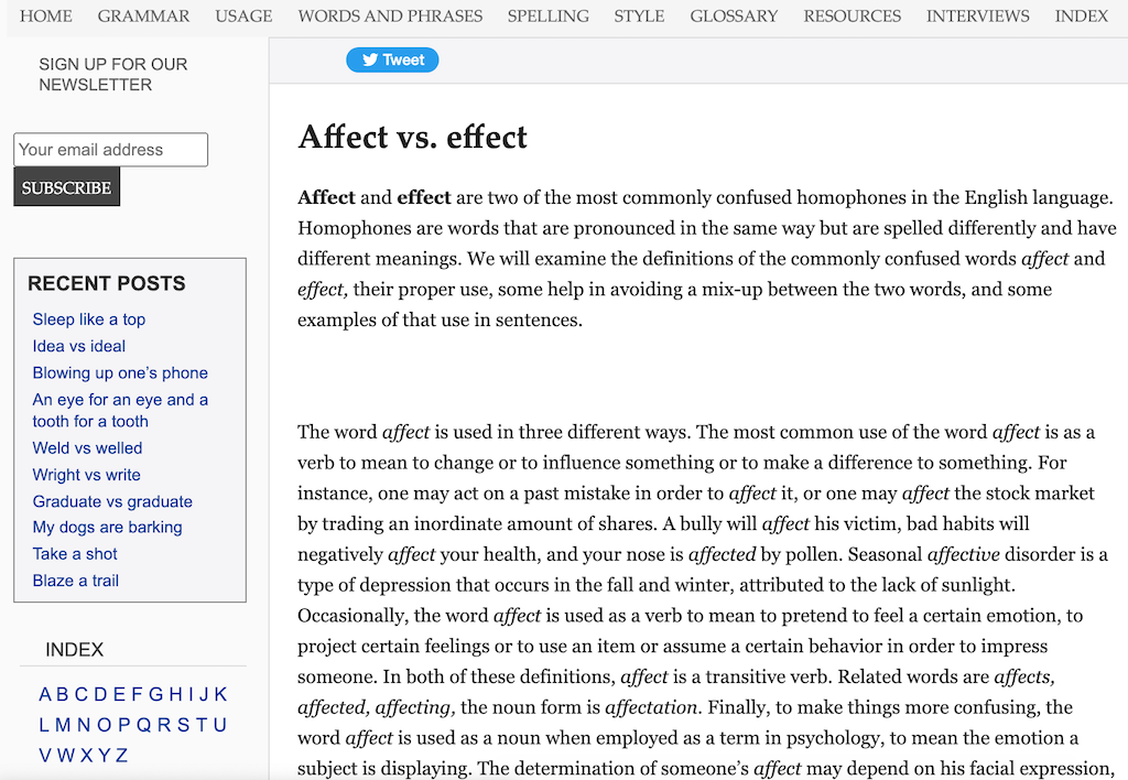 Afectados vs. afectados: 10 sitios que te enseñan el uso correcto de la gramática inglesa