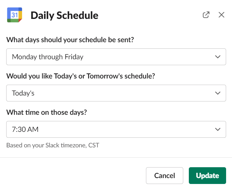 Come sincronizzare Slack con Google Calendar