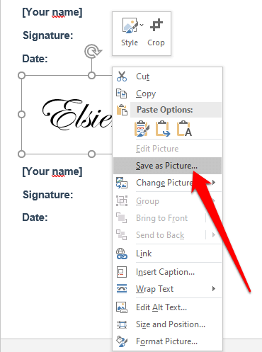 Cómo insertar una firma en un documento de Microsoft Word