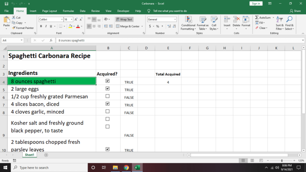 Como fazer uma lista de verificação no Excel