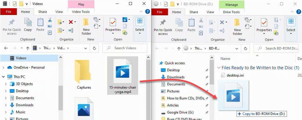 Cara Membakar CD, DVD dan Cakera Blu-ray dalam Windows 11/10