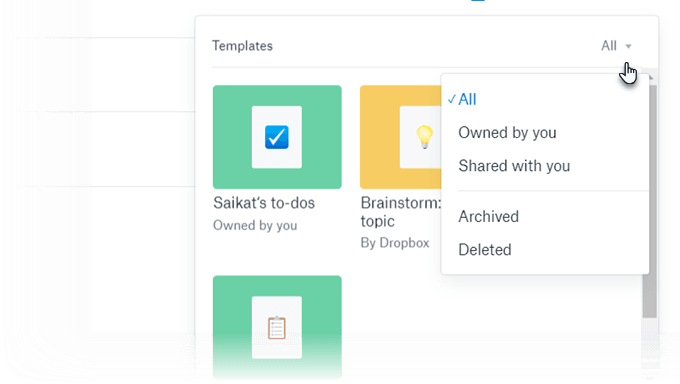 Cómo hacer y usar plantillas de papel de Dropbox