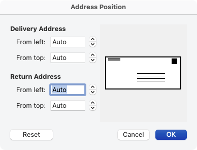 Come stampare su una busta in Microsoft Word