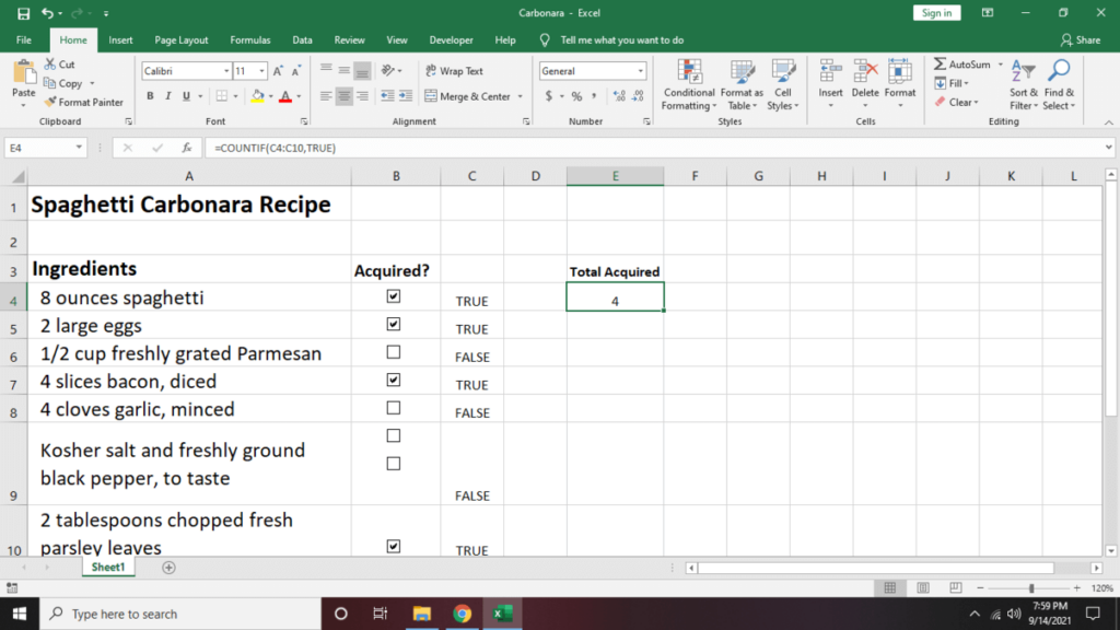 Cara Membuat Senarai Semak dalam Excel