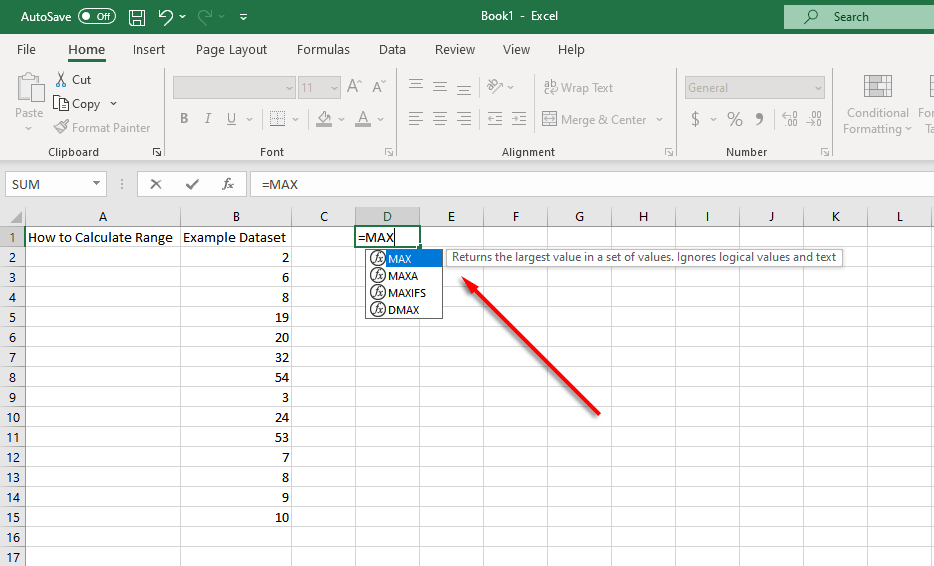 Cum să găsiți și să calculați intervalul în Excel