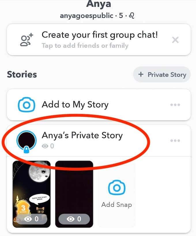 Come creare una storia privata su Snapchat