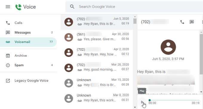 Voicemail instellen op Google Voice