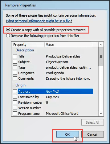 Como excluir completamente metadados pessoais de documentos do Microsoft Office