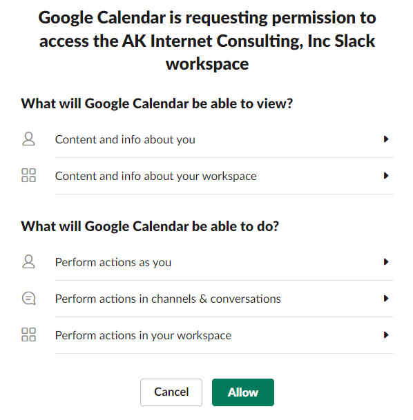 Come sincronizzare Slack con Google Calendar