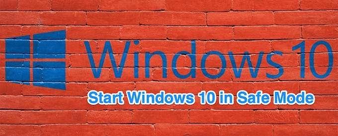 Como iniciar o Windows 10 no modo de segurança