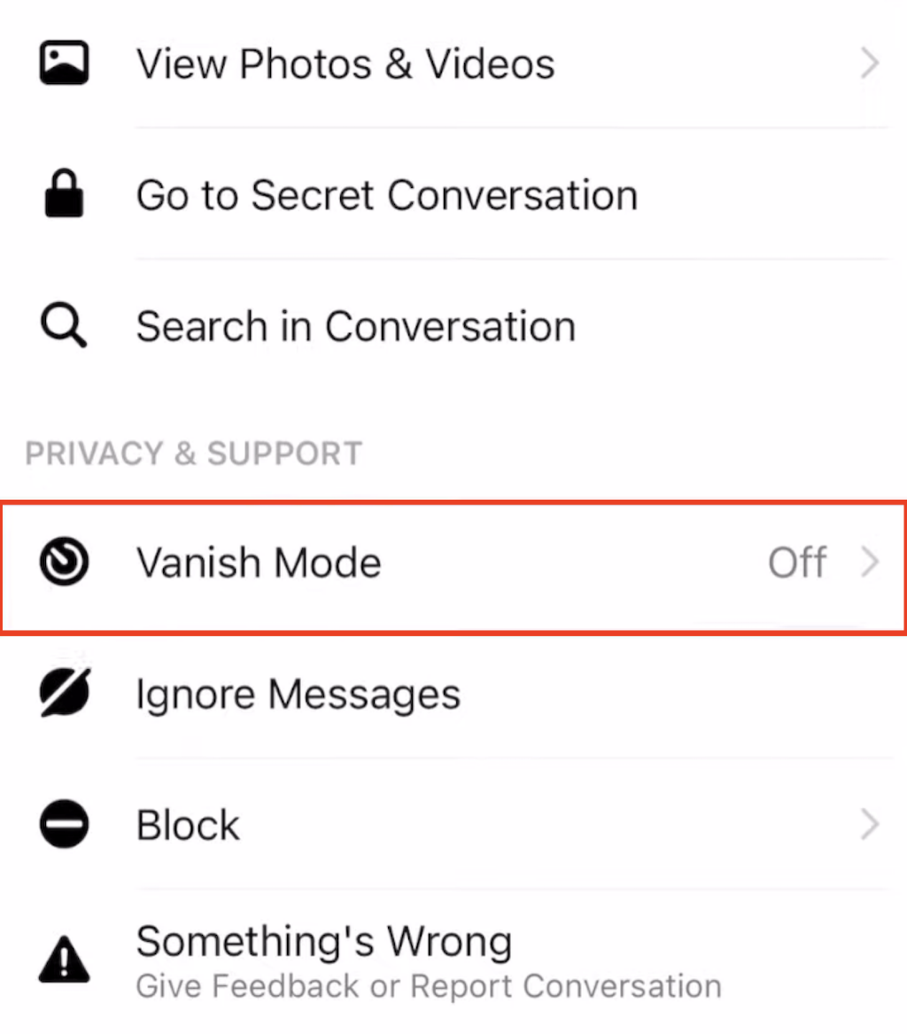 Cómo usar el modo Vanish en Facebook Messenger