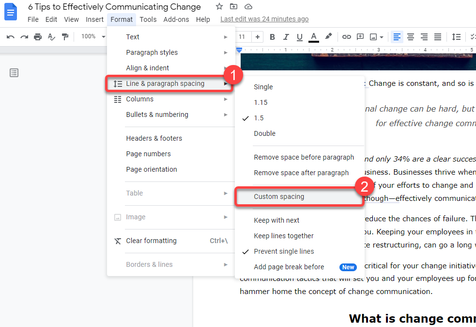 Comment supprimer une page dans Google Docs